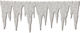 Window Snow Icicles Frost 60x27cm Xmasfest 1131332 2 Pieces