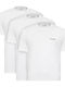 Men's Undershirts Short-sleeved in White Color 3Pack