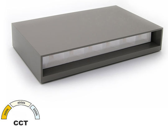 Adeleq Aplica de exterior montată pe perete LED IP65 12W cu Alb reglabil Lumină Dublu Fascicul