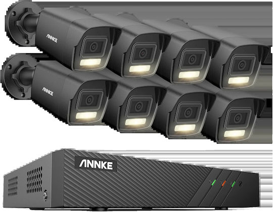 Ip Security Camera System 6mp Hd Resolution Smart Dual-light Technology 8ch 8pcs Kits-d 2t
