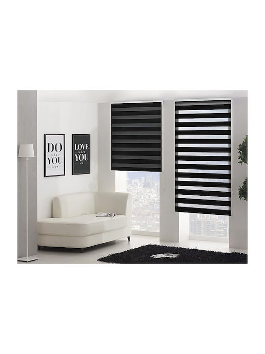 Tpster Jaluzele Rulou Semi-Blackout Negru L60xÎ180buc 36969