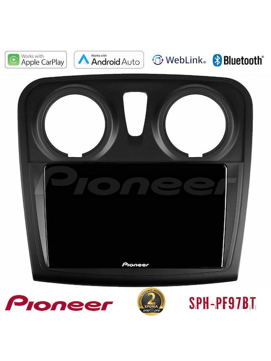 Pioneer Car Audio System for Dacia Dokker 2014-2021 (Bluetooth/USB/WiFi/GPS/Apple-Carplay/Android-Auto) with Touch Screen 9"