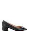 Leather Black Low Heels