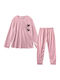 Ustyle Winter Damen Pyjama-Set Pink