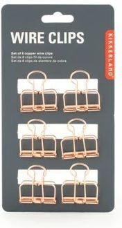 Set of 6 Gold Clips Kikkerland