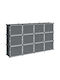 vidaXL Пластмаса Кутия за съхранение с капак Черен 93.5x31.5x93.5см 12бр