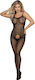 Subblime Sexy Bodystocking Gittermuster mit offenem Schritt Schwarz