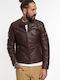 Leather Jacket Reddish Brown