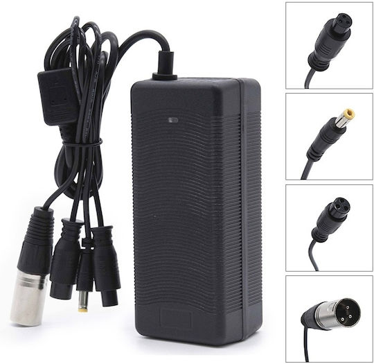 Γρήγορος Fastcharger Φορτιστής Μπαταρίες Ιόντων Λιθίου 52 Volt 2a 58.8 Πολλαπλά Βύσματα Gx16 Gx12 Dc5.5mm Xlr Connector