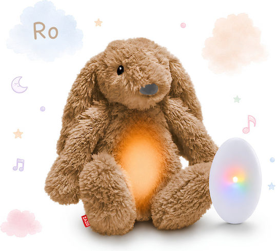 Zazu Animăluț din Țesătură cu Lumină și Senzor de Plâns Bej