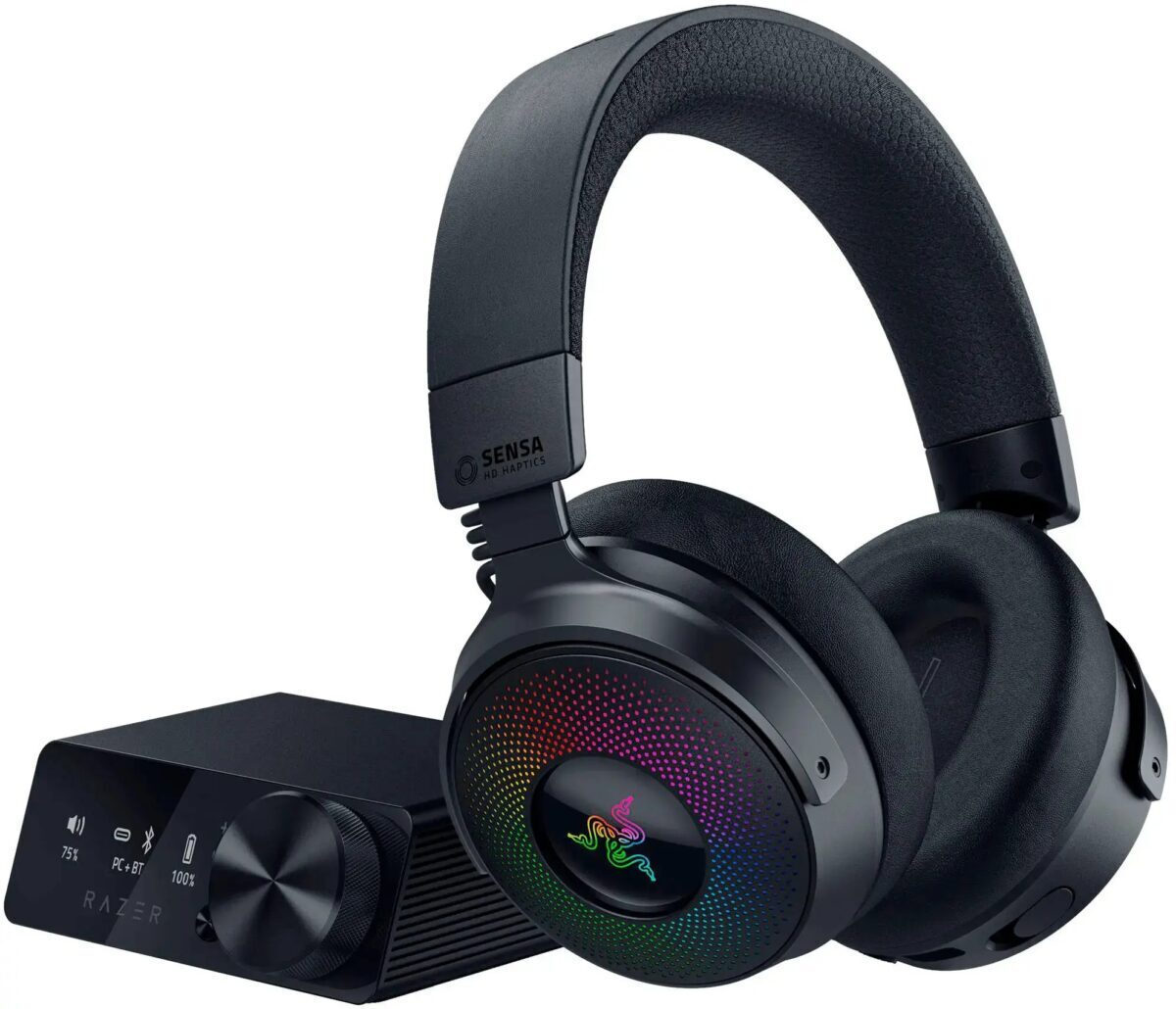 Razer Kraken V4 Pro & OLED Control Hub Ασύρματο On Ear Gaming Headset με σύνδεση 3.5mm / Bluetooth / USB (	RZ04-05160100-R3M1)