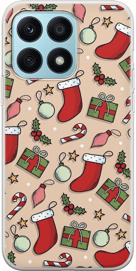 Süße Weihnachts-Honor X8a Flexible TPU Transparente Silikonhülle