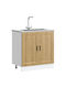 Sink Cabinet Oaks 80x46x81.5pcs