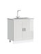 Sink Cabinet White 80x46x81.5pcs