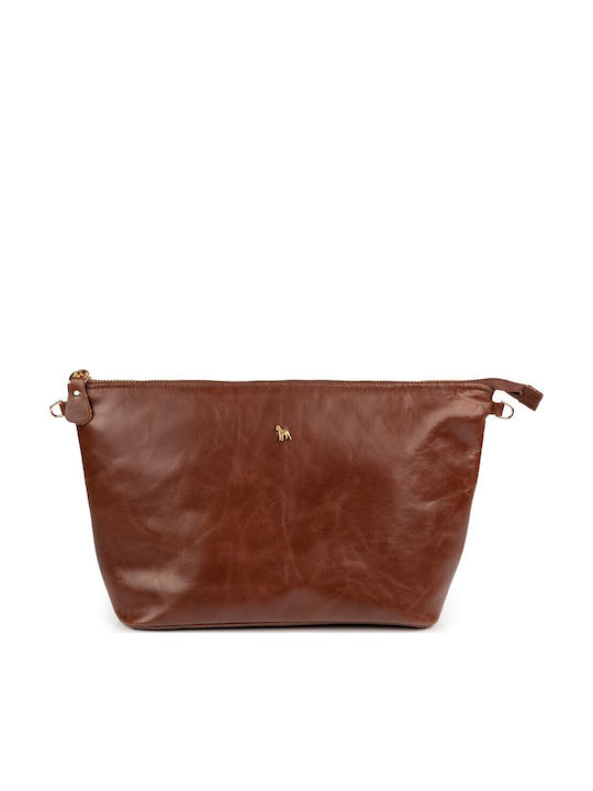 Boxer Leder Damen Handtasche Schulter Braun