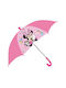 Kids Curved Handle Umbrella Pink