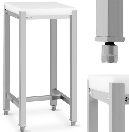 Polyethylene Butcher's Block Steel Base 40 X 40 X 88 Cm
