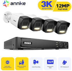 Annke Sistem de Supraveghere 4 Camere Camerelor IP 5MP