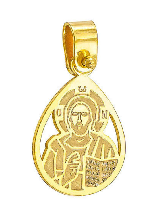 Dio Jewellery Lab Pendant Kids Talisman Double Sided with Chain Konstantinato 40cm. made of Silver 14FY