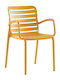 Outdoor Chair Polypropylene Parma Mustard 56x56x82cm