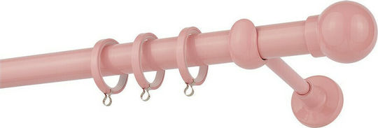 Zogometal Metallic Curtain Pole Single Diameter 25mm Length 200cm Pink CP0058