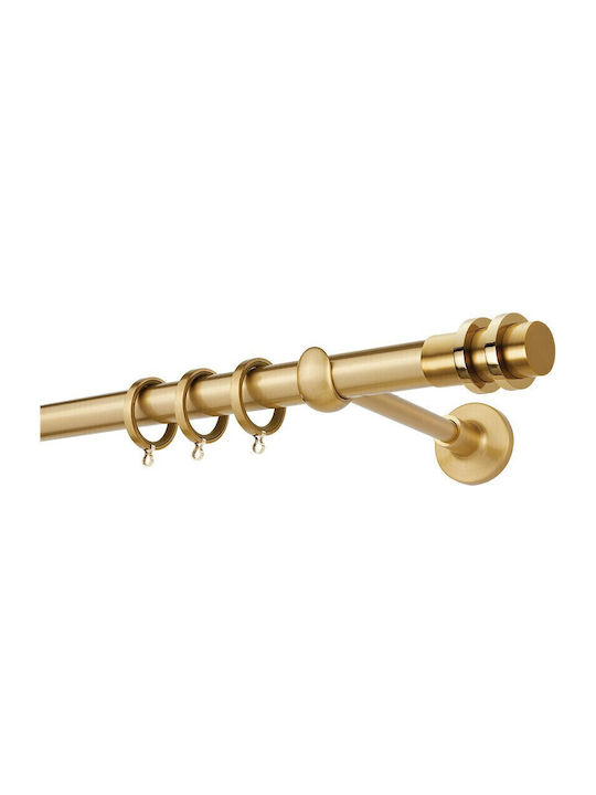 Zogometal Metallic Curtain Pole Prestige Collection Double with Rail Φ25mm 160cm Matte Grey