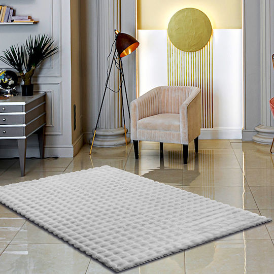 Saray Home Bubbles Αντιολισθητικό Χαλί Ορθογώνιο Γούνινο Γκρι 200x290cm