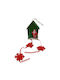 Hängende Hängendes Ornament Haus Hölzern Grün 0.5x10cm
