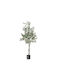 Ghiveci decorativ cu măslin artificial de 180 cm