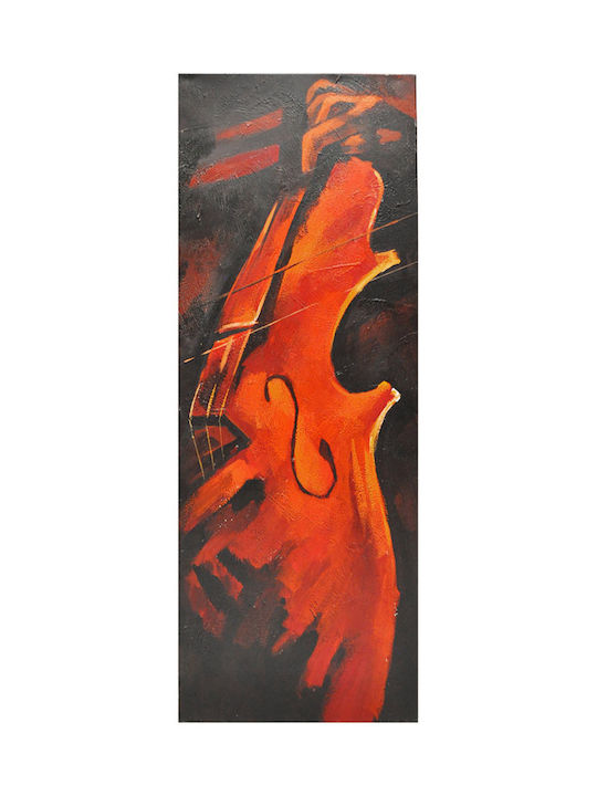 Leinwandgemälde Kontrabass Schwarz-Braun 45x4x120cm Pol 5125114