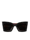 Ysl Women's Sunglasses with Brown Tartaruga Plastic Frame and Black Lens SL M119 BLAZE 003
