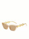 Women's Sunglasses with Black Frame and Gold Lens G-15-2