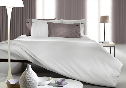 Guy Laroche Bettbezug Baumwollsatin Einzelbett 165x225 Minimal Silver