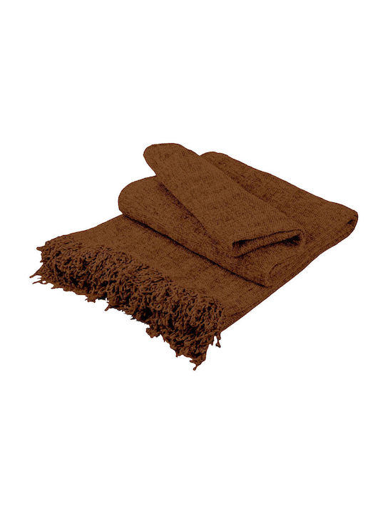 Sunshine Ριχτάρι Διθέσιου Καναπέ Chenille 180x240εκ. brown