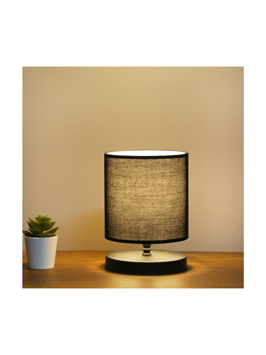 GloboStar Minnie Wood Table Lamp for Socket E27 with Black Shade and Base