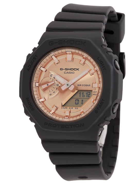 Casio G-shock Damen Uhr mit Schwarz Kautschukar...