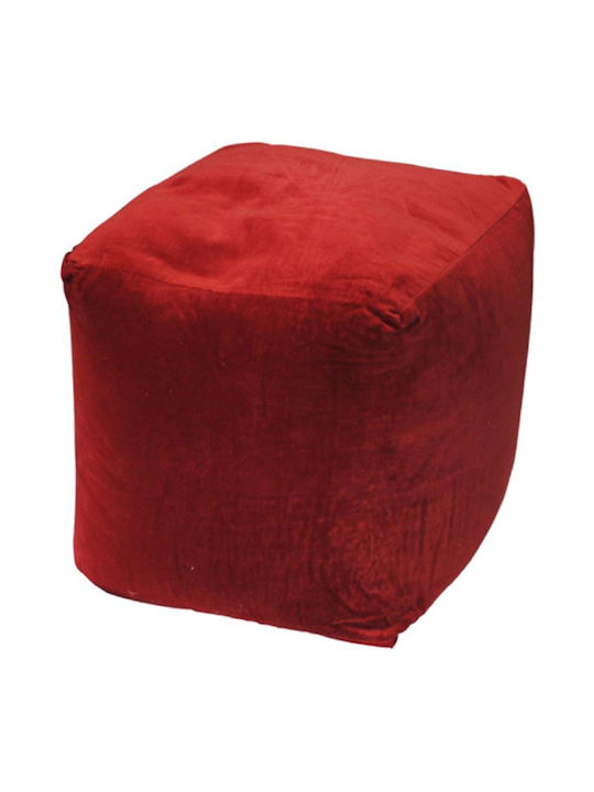 Bean Bag Chair Stool Mod Red 45x45x45cm