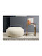 Bean Bag Stool Waterproof Tina White 55x55x35cm