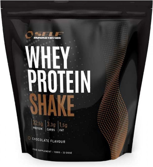 Self Omninutrition Whey Shake Πρωτεΐνη Ορού Γάλακτος Χωρίς Γλουτένη με Γεύση Σοκολάτα 1kg