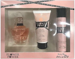 Shirley May Deluxe Flower Power Damen Set mit Body Lotion 3Stück