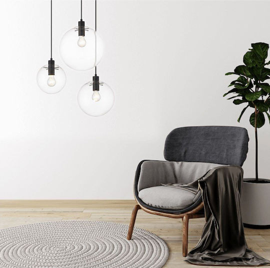 Light Prestige Hängelampe Schwarz mit Fassung E27 155x155x155cm.