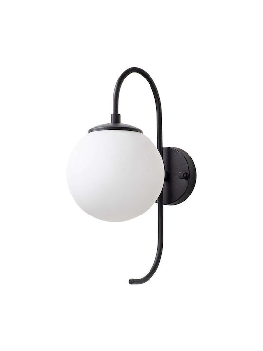 Opviq Lamp Wall with Socket E14 Black 15cm