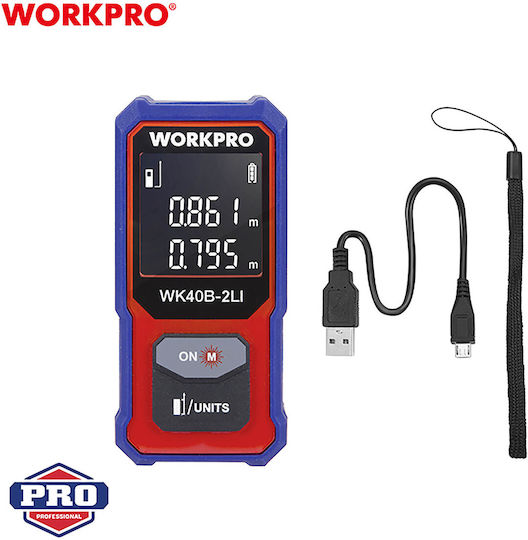 WorkPro Laser Distance Meter WP267001 with Range up to 40m