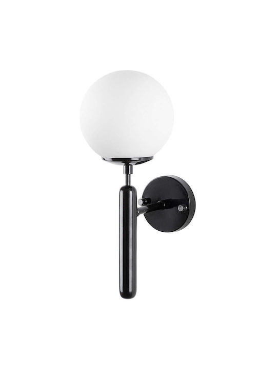 Opviq Lamp Wall with Socket E14 Black 15x20x15cm