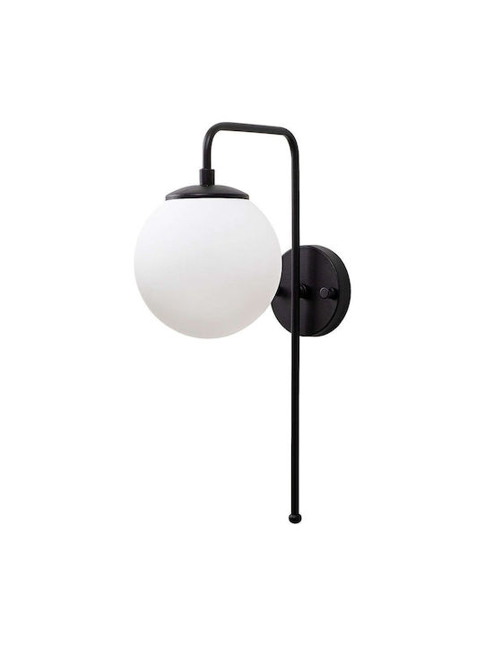 Opviq Lamp Wall with Socket E14 Black 15x28x15cm