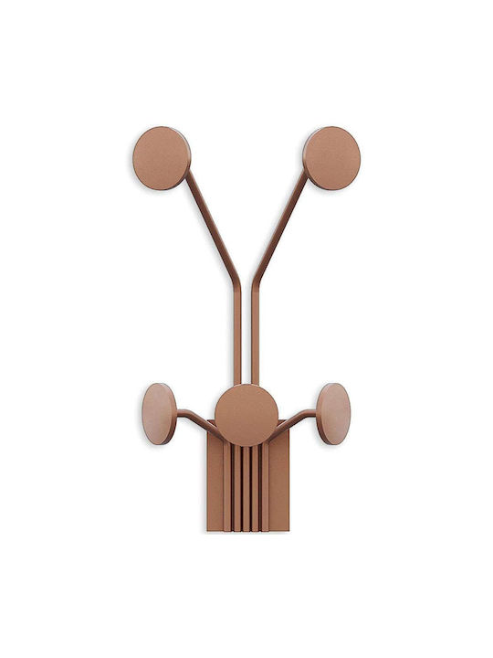 5-Position Wall Hanger Giraffe 494pyt1154 24x16x40cm Copper Wallity Metal