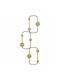 Κρεμάστρα Τοίχου 9 Θέσεων Lizzard 494pyt1164 28x5x70cm Gold Wallity Μέταλλο