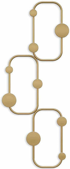 Κρεμάστρα Τοίχου 9 Θέσεων Lizzard 494pyt1164 28x5x70cm Gold Wallity Μέταλλο Κρεμάστρα Τοίχου 9 Θέσεων Lizzard 494pyt1164 28x5x70cm Gold Wallity Μέταλλο
