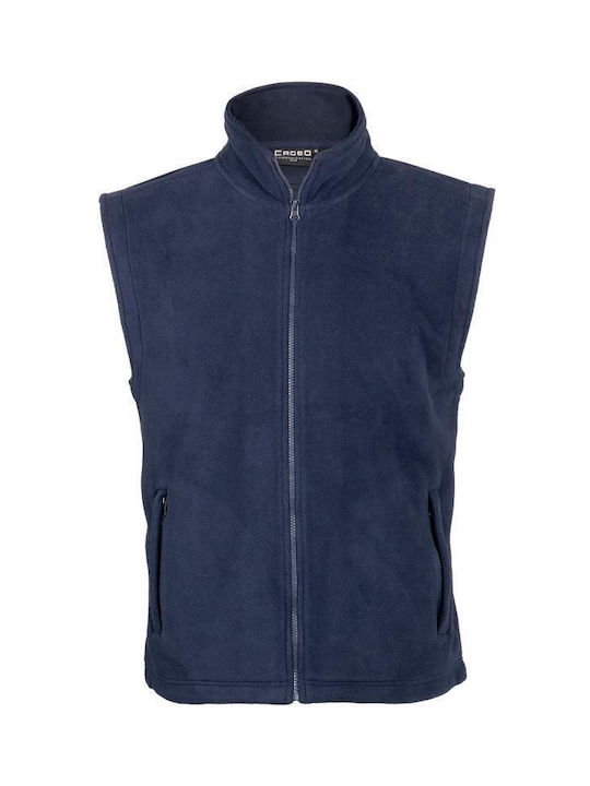 Fageo Ανδρικό Γιλέκο Εργασίας με Επένδυση Fleece Μαύρο