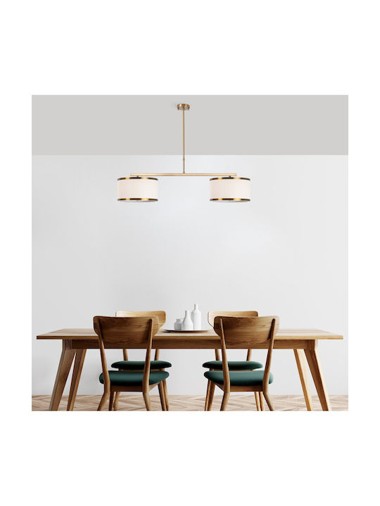 Opviq Beige Pendant Light Beige Rail with Socket E27 100x30x37cm